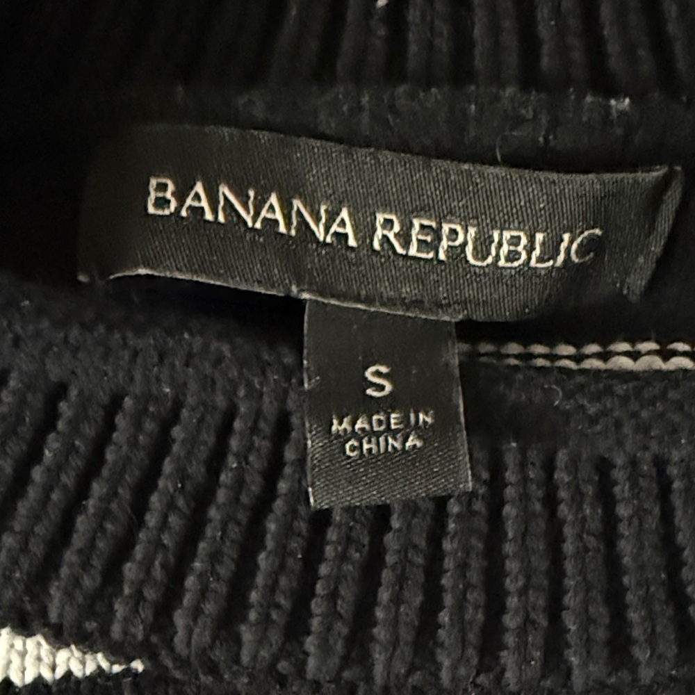 Michael Kors Black & White Striped Crewneck Sweater - Picture 3 of 13